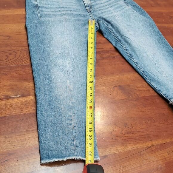 G-Star LANC 3D HIGH STRAIGHT Raw Hem Light Aged Restored 86 Crop Jeans W29 L28 - Picture 15 of 15